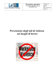 Prevenzione degli atti di violenza nei luoghi di lavoro