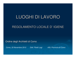 LUOGHI DI LAVORO - Ordine Architetti di Como