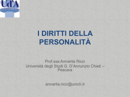 Slide - Lezione Diritti della personalità