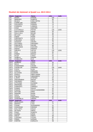 Risultati dei diplomati al Quadri a.s. 2013-2014