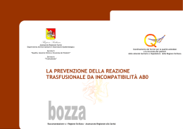 la prevenzione della reazione trasfusionale da incompatibilità ab0