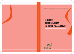 Core curriculum dello psicologo in cure palliative