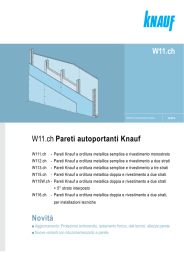 Novità W11.ch Pareti autoportanti Knauf W11.ch