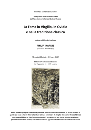 La Fama in Virgilio, in Ovidio e nella tradizione classica