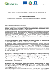 BANDO SVILUPPO DI RETI LUNGHE PER LA RICERCA E L