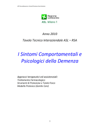 I Sintomi Comportamentali e Psicologici della Demenza