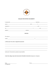 delega per ritiro documenti - Universit&agrave; Europea di Roma