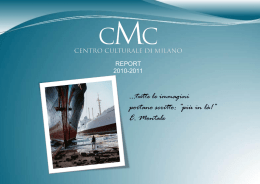 …tutte le immagini portano scritto: “più in là!” E. Montale