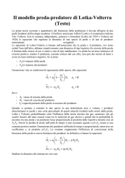 Il modello preda-predatore di Lotka-Volterra (Testo)