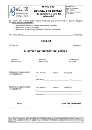 DELEGA PER RITIRO DELEGA