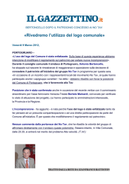 «Rivedremo l`utilizzo del logo comunale»