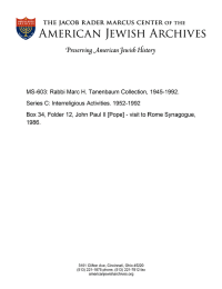 MS-603: Rabbi Marc H. Tanenbaum Collection, 1945