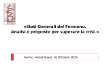 «Stati Generali del Fermano. Analisi e proposte per superare la crisi.»