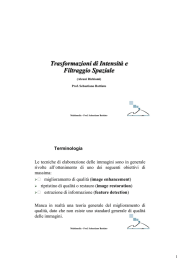 Trasformazioni di Intensità e Filtraggio Spaziale