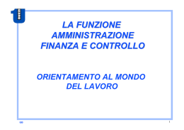 la funzione amministrazione finanza e controllo