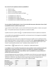 Da un mazzo di carte napoletane calcolare la probabilità di: a