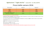 Prezzi delle camere 2016 - Agriturismo Taglio del Re