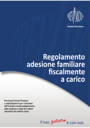 Regolamento adesione familiare fiscalmente a carico