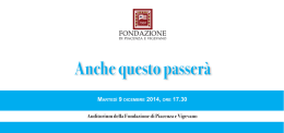 Anche questo passer&agrave; - Fondazione di Piacenza e Vigevano