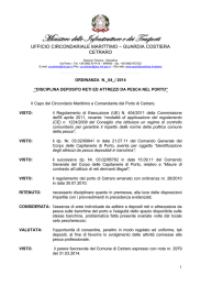 Ord. 4 del 2014 - Disciplina deposito reti ed attrezzi da pesca in porto..