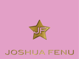 CATALOGUE JOSHUA FENUa