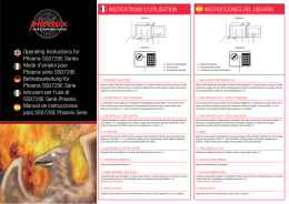 INSTRUCTIONS D`UTILISATION INSTRUCCIONES DEL USUARIO