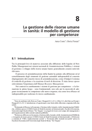 La gestione delle risorse umane in sanità: il modello di gestione per