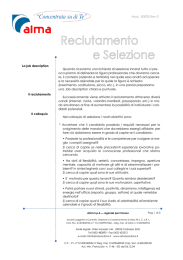 La job description Il reclutamento Il colloquio Mod. B0005 Rev.0