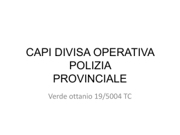 CAPI DIVISA OPERATIVA POLIZIA LOCALE