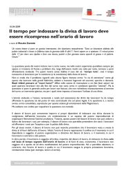 Il tempo per indossare la divisa di lavoro deve essere ricompreso