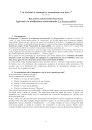 “..si avvicinò e cominciò a camminare con loro...” I giovani e la