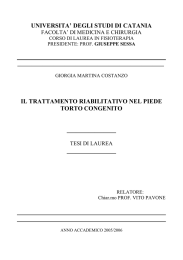 il trattamento riabilitativo del piede torto congenito