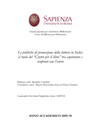 Le politiche di promozione della lettura in Italia: il ruolo del “Centro