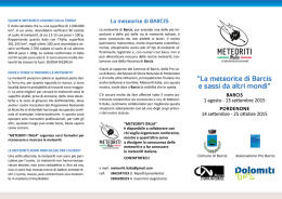 “La meteorite di Barcis e sassi da altri mondi”