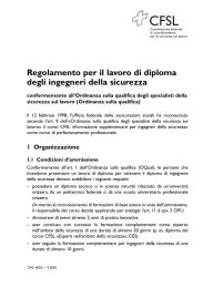 Regolamento per il lavoro di diploma degli ingegneri della