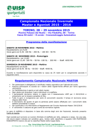 Campionato Nazionale Invernale Master e Agonisti 2015