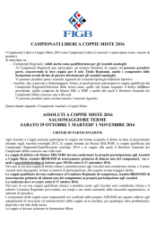 CAMPIONATI LIBERI A COPPIE MISTE 2016 ASSOLUTI A COPPIE