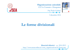 Le forme divisionali - E