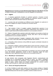 Regolamento - Università Politecnica delle Marche