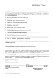 ASSENZE/modulo domanda cumulativo AL PRESIDE ISTITUTO