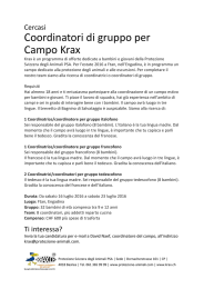 Coordinatori di gruppo per Campo Krax