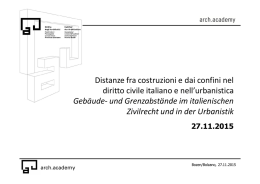 Distanze fra costruzioni e dai confini nel diritto civile italiano e nell