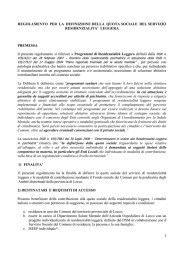 Regolamento Residenzialità Leggera DSM LC nov 2013