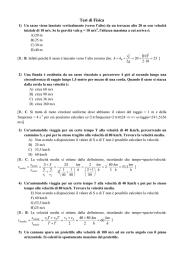 Test di Fisica - Sito della dottoressa Donatella Cocca