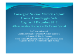 Allenamento e Ricerca nella canoa sprint