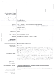 Curriculum Vitae di Ivan Snidero - Comune di Cervignano del Friuli