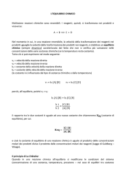 L`equilibrio chimico