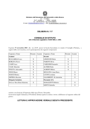 delibera n. 117 consiglio di istituto lettura e approvazione