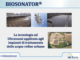 Trattamento ad Ultrasuoni in impianti di trattamento acque reflue