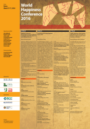 World Happiness Conference 2016